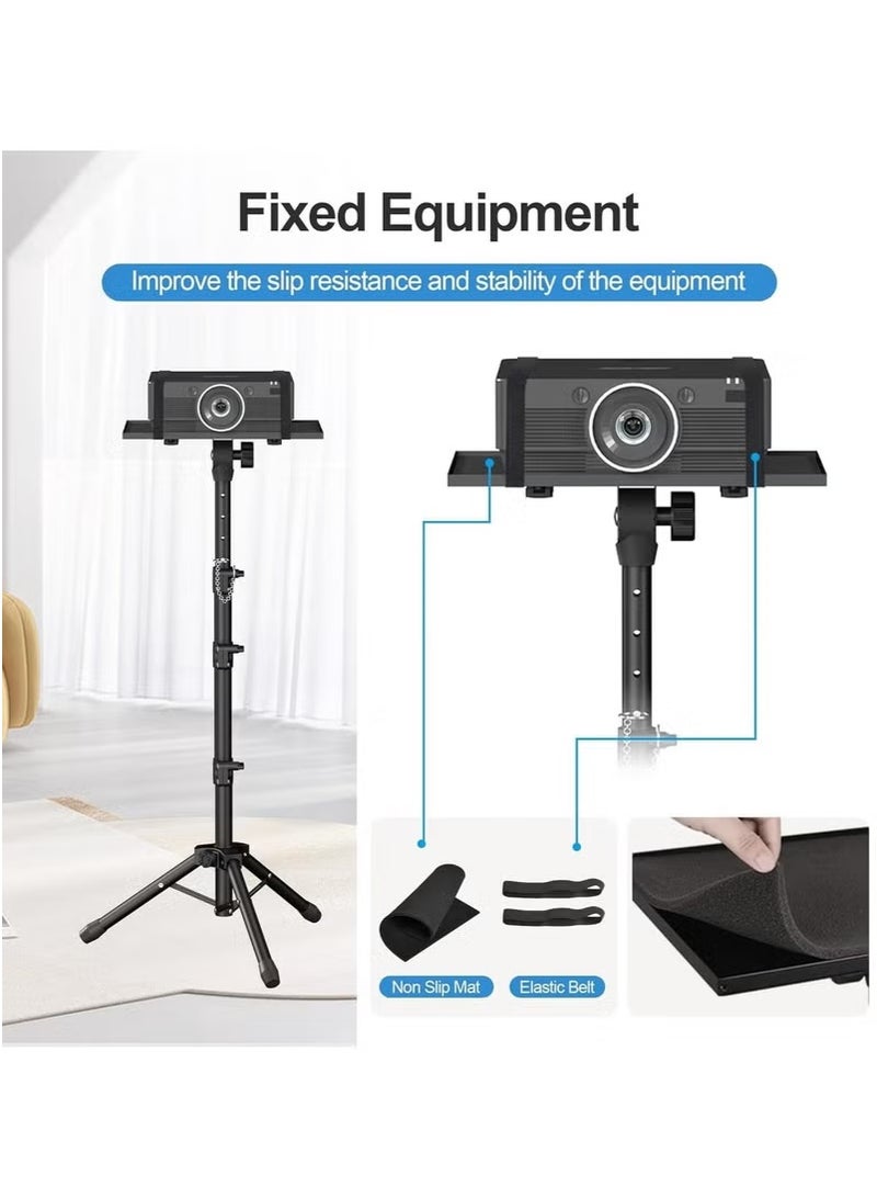 JAJEEK 63" Tall Projector Stand Tripod – Adjustable Height 22" to 63" for Projectors, Laptops & Outdoor Movies – Durable, Portable Tripod Stand for Home, Office, Camping - Image 4