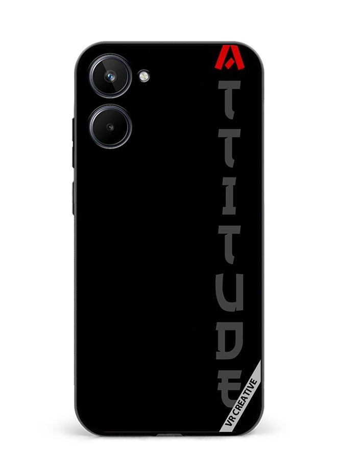 VR CREATIVE Protective Case Cover For Realme 10 Black With Text Design Multicolour - Image 1
