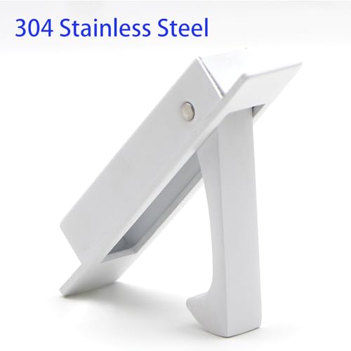 Dontay Pocket Pull Handle, Edge Pull, Professional Stainless Steel 304, Flush Mount for Sliding Door (White, 2) - Image 3