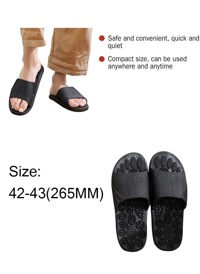 Generic Massage Slippers for Plantar Fasciitis for Men, Acupuncture Slippers Plantar Pain Relief Non-Slip Massage Sandals Men Stress Relief for Bathï¼Blackï¼  - Image 5