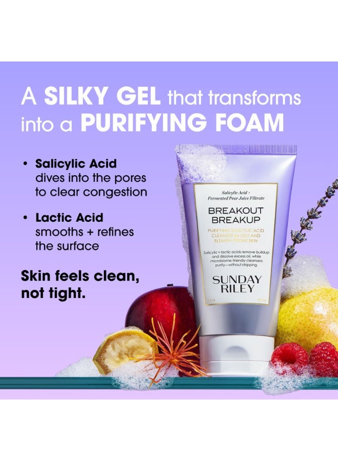 Sunday Riley Breakout Breakup Purifying Salicylic Acid Cleanser 150ml - Image 2