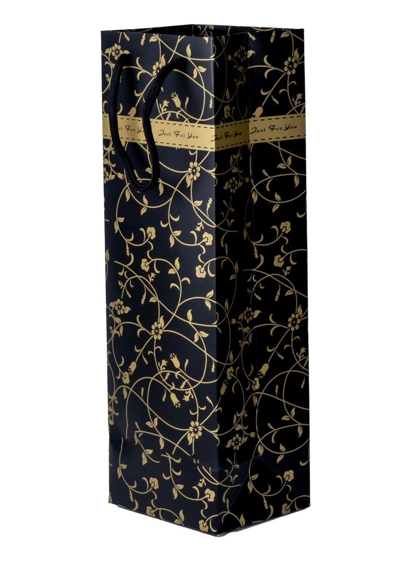 Cuisine Art Black Floral Print Gift Bag  - Image 2