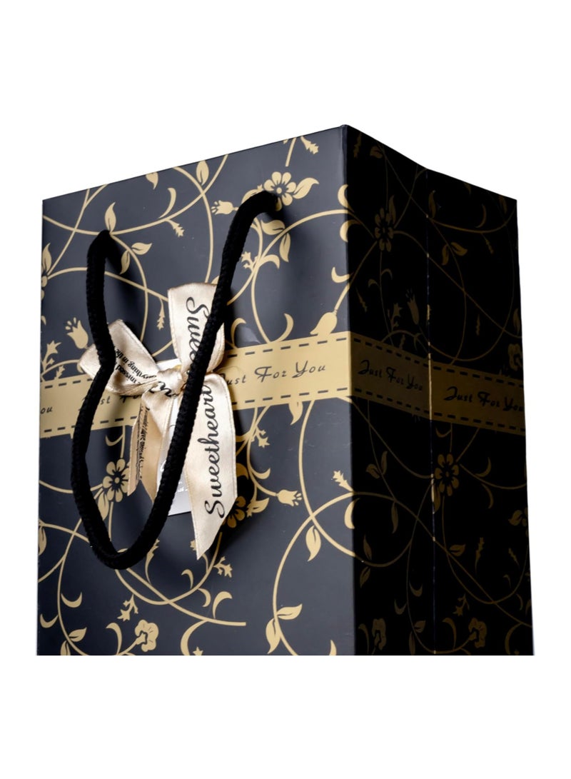 Cuisine Art Black Floral Print Gift Bag  - Image 4