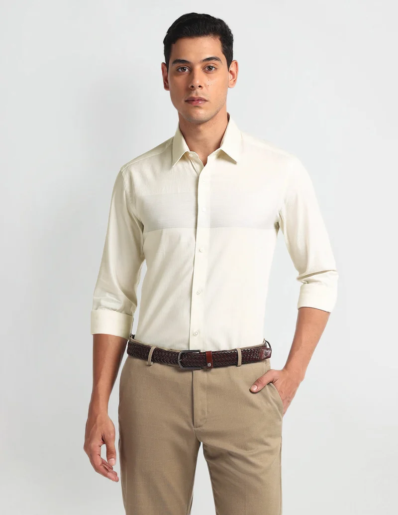 Arrow Vertical Stripe Slim Fit Shirt