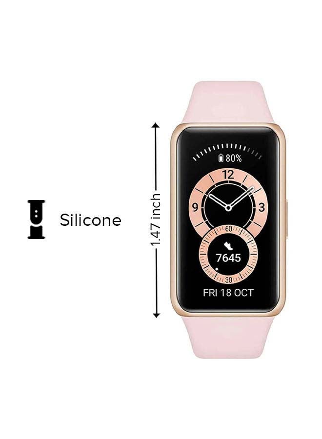 HUAWEI Band 6 All-Day SPO2 Monitoring Fullview Display 2 Weeks Battery Life 1.47 inch Sakura Pink - Image 2