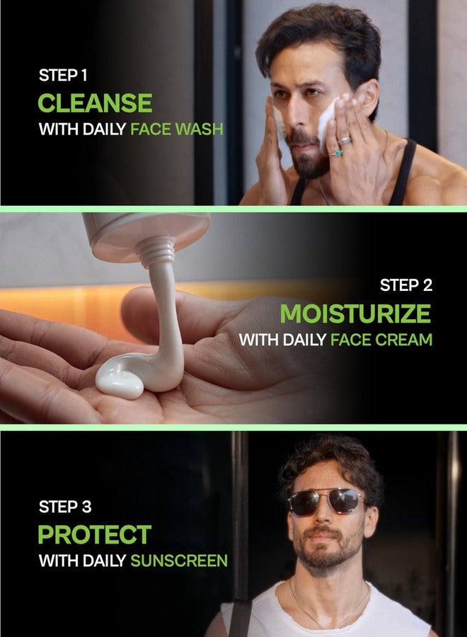 PROWL by Tiger Shroff Facecare Gift Set for Men with Facewash, Face Cream and SPF50 Sunscreen | Daily Brightening, Hydrating & Anti-Acne Grooming Kit | All Skin Type Skincare Combo | Set of 3 - Image 5