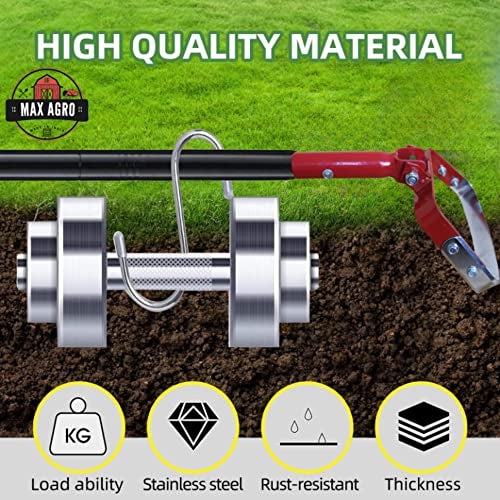 REDBUILD™ Heavy Duty Hand Weeder with Handle (4 Feet Handle) | Manual Weeder for Agriculture | Weed Remover | Weed Removal Equipment | Agriculture Tools for Farming | Stirrup Hoe - Image 3