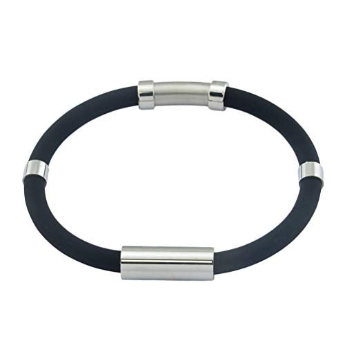 YSMANGO Anti-Static Bracelet Wrist Straps Band Rubber Bracelets Reusable Adjustable Eliminate Body Static for Women and Men (women-18cm-black) - Image 1