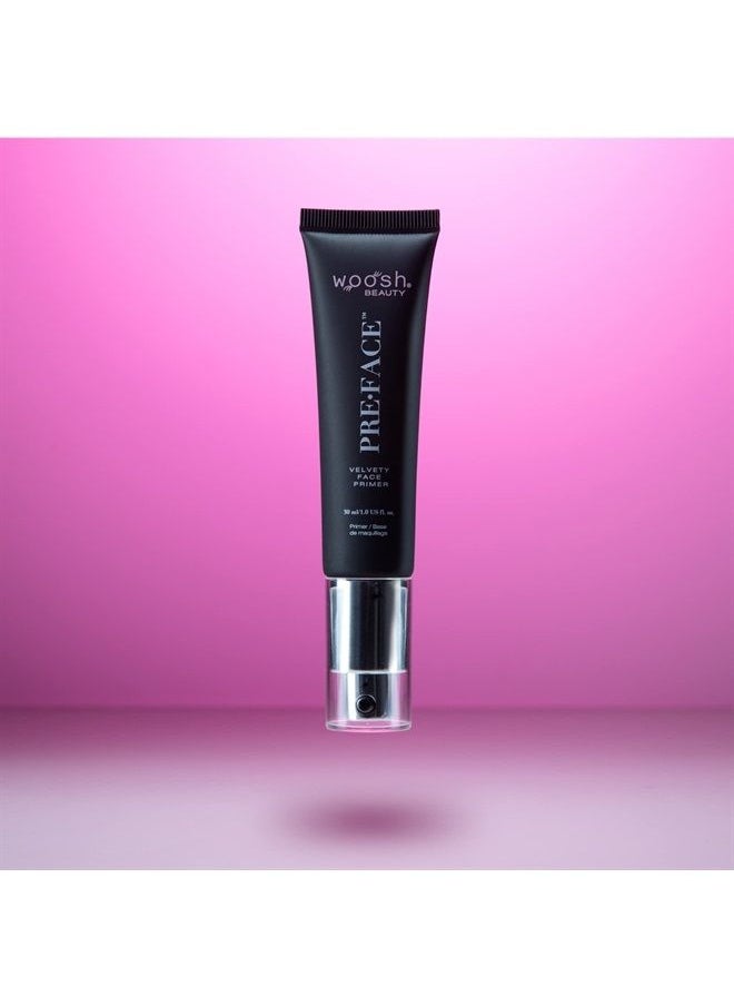 Woosh - Beauty, Pre•Face Velvety Face Primer, Hydrating & Long Lasting, Vegan, Pore Minimizer & Wrinkle Filler, Grips your Makeup (Full Size, 30 ml) - Image 1