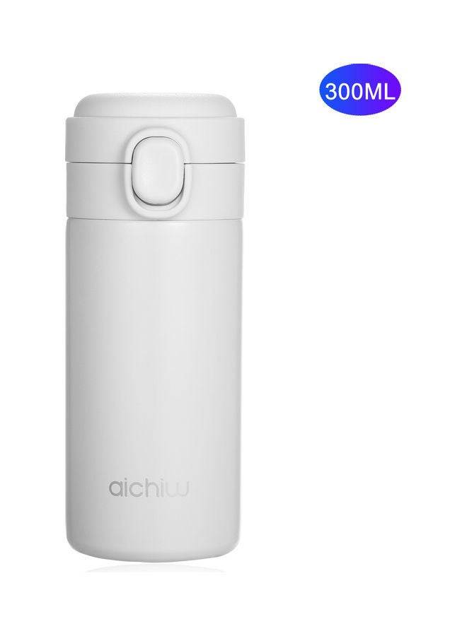 NIBEMINENT Vacuum-Insulated Water Bottle Double-Walled Stainless Steel Travel Mug White  - Image 1