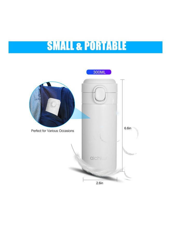 NIBEMINENT Vacuum-Insulated Water Bottle Double-Walled Stainless Steel Travel Mug White  - Image 2