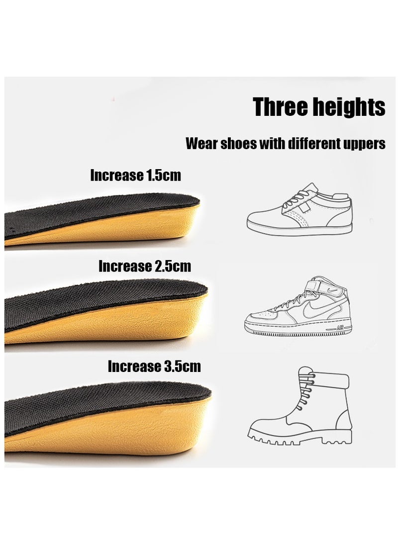 NIBEMINENT 1pair Height Increase Insoles For Women Men Invisible Boost 1.5-3.5cm/5.91-13.78'' Breathable Orthopedic Elevator EVA Insoles Shock Absorption Pads  - Image 2