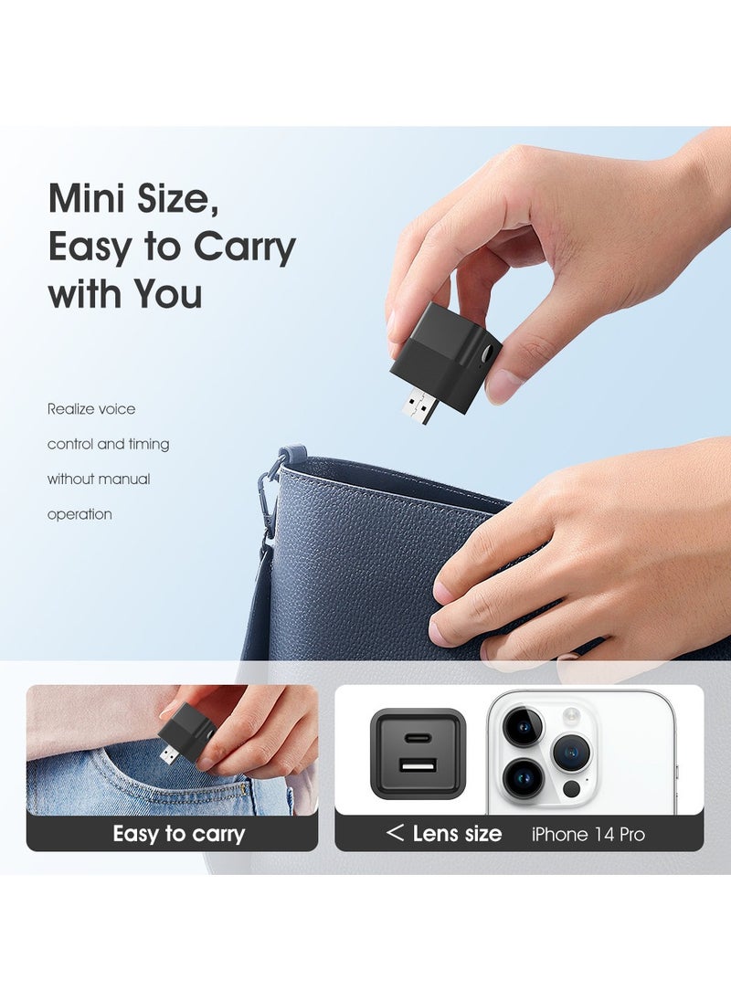 Healife Tuya Smart WiFi Type-C USB Adaptor, 2-in-1 Mini Charger with Voice Control, Works with Alexa & Google  - Image 1