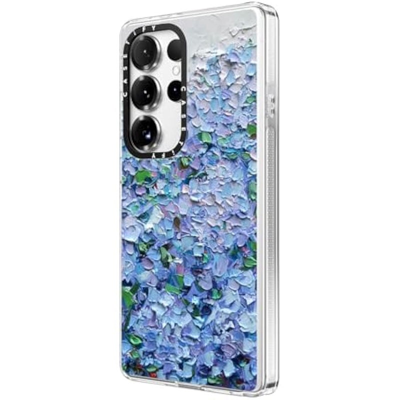 Casetify Magnetic Clear Galaxy S25 Ultra Case 【Compatible with Magsafe】 - Nantucket Blue Hydrangeas - Image 5
