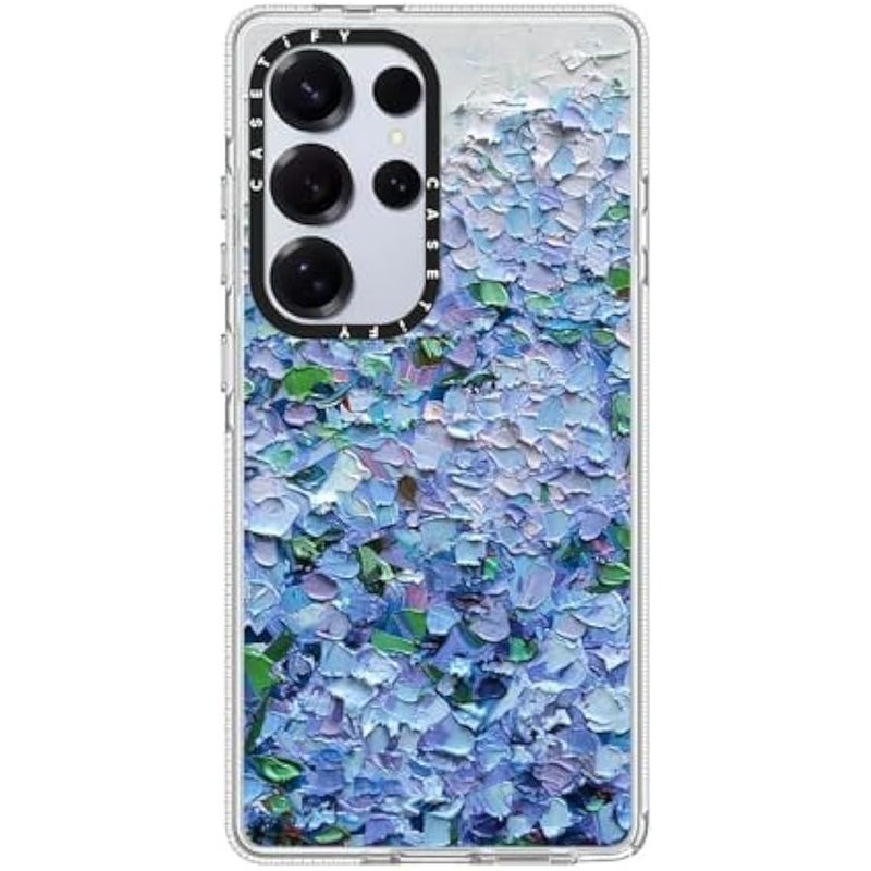 Casetify Magnetic Clear Galaxy S25 Ultra Case 【Compatible with Magsafe】 - Nantucket Blue Hydrangeas - Image 2