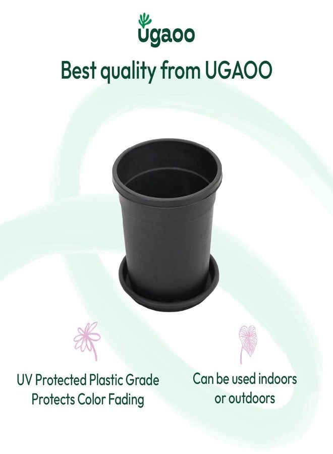 Ugaoo UV Treated Gardening Plastic Tray (Plate/Saucer) for Pots - 20 inch, Black Color, Set of 3 | Tray for Plants Pot for Indoor Home Decor & Outdoor Garden & Balcony - Image 3
