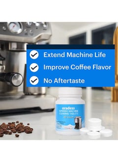 oradess 50PCS All-Purpose Espresso Machine And Coffee Maker Cleaning Tablets Also Works For Water Bottle Coffee Cup Stainless Steel Cup Kettle Limescale Removal  - Image 3