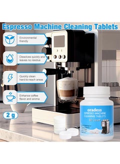 oradess 50PCS All-Purpose Espresso Machine And Coffee Maker Cleaning Tablets Also Works For Water Bottle Coffee Cup Stainless Steel Cup Kettle Limescale Removal  - Image 5