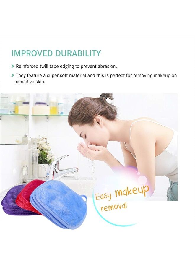 KODAMO Reusable Makeup Remover Cloth 6 x 6 in 12 Pack - Microfiber Washable Facial Cleansing Towel for All Skin Types With Laundry Bag - Natural Eco-friendly Makeup Remover Towel - Image 2