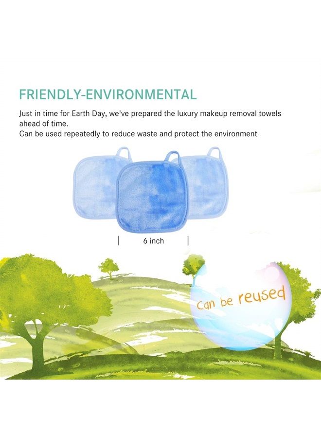 KODAMO Reusable Makeup Remover Cloth 6 x 6 in 12 Pack - Microfiber Washable Facial Cleansing Towel for All Skin Types With Laundry Bag - Natural Eco-friendly Makeup Remover Towel - Image 3