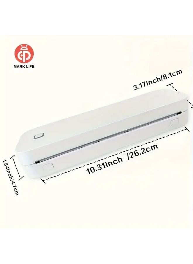 Marklife D210 طابعة حرارية بيضاء محمولة لاسلكية بدون حبر للهاتف والكمبيوتر المحمول - Image 2