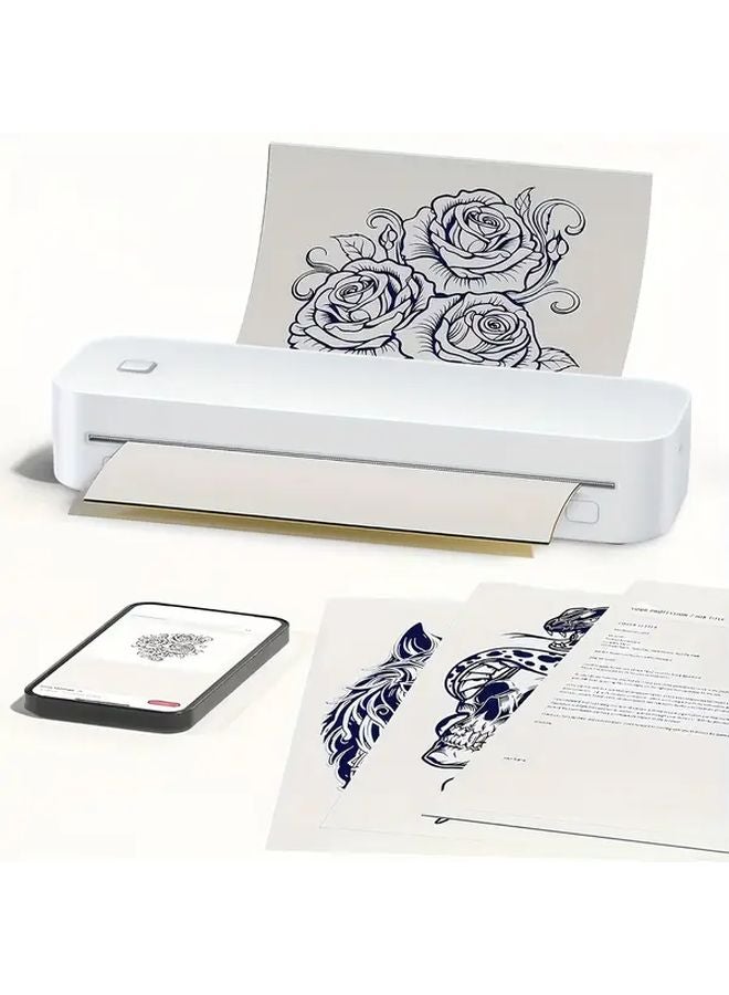 Marklife D210 طابعة حرارية بيضاء محمولة لاسلكية بدون حبر للهاتف والكمبيوتر المحمول - Image 1