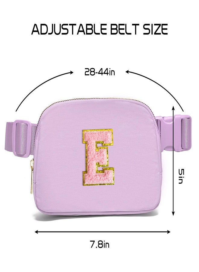 Gitus Belt Bag Fanny Pack Crossbody Bags with Initial Letter Patch Cute Stuff Birthday Gifts for Teenager Girls Trendy Preppy Stuff for Teen Girls Cool Stuff for Teens, Lavender, one size, E - Image 3