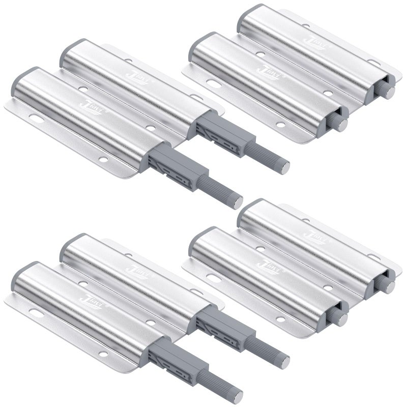 Jiayi Push Catch Metal Heavy Duty 4 Pack Double Push to Open Door Latch Touch Latches Kitchen Door Push Release Latch for Drawer Closure Door Catches Double Push Open Cabinet Hardware - Image 1