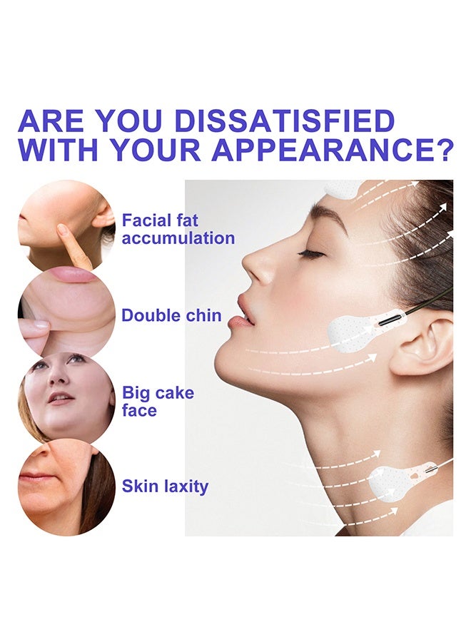 WEST MONTH 60 Pcs Face Lift Tape Tapes with String, Waterproof High Elasticity V Shape Lift Tape Stickers for Wrinkles Jowls Neck Eye, Quick Face Lifting Band for Women Face Beauty - Image 4