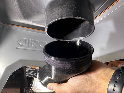 Electron Whale Angled Reducer 4” to 1-7/8", Connect Shop Vac to Dust Collection Port (4in to 1.875in), Adapter Converter, 45-Degree Elbow, Attach Woodworking Dust Chute to Vacuum Hose, R4520 R4512 (4" to 1-7/8") - Image 4