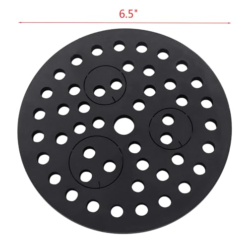 Bueyfolt 6.5" Cast Iron Drain Cover with Removable Drain Ports, Garage Drain Cover, Floor Drain, Floor Strainer - Image 2
