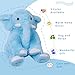 OurHonor Elephant Weighted Stuffed Animals 5 lbs 16in Weighted Plush Elephant Stuffed Animal Plushies Gifts for Kids and AdultsBlue - Image 4