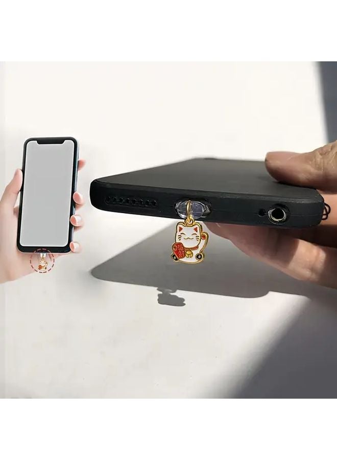 Mini Lucky Cat Phone Dust Plug For IPhone 6 14 Charging Port Anti Dust - Image 5