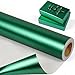 RUIFUN Green Wrapping Paper Roll Matte Metallic Texture Solid Color Pearlescent Gift Paper Dark Green Gift Wrapping Paper for Christmas Birthday Wedding Fathers Day Holiday 17 Inches x 328 Feet - Image 1