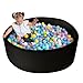 UHAPPYEE Extra Large Soft Ball Pit for Toddler 51 x 118 in Foam Ball Pit for Baby Kids Soft Round Ball Pool Black - Image 2