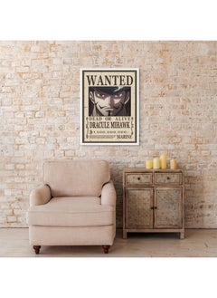 Art Decor Art Decor Framed Fine Art One Piece Wanted Poster Wall Art Dracule Mihawk Artwork Anime Portrait Print Wall Décor for Bedroom Boy Room Living Room Gaming Room  - Image 3
