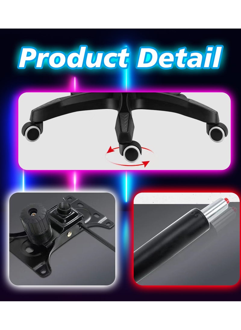 Gaming Chair Gaming Office Chair with Footrest Ergonomic Leather Video Game Chair Adjustable Armrest High Back Gamer Chair with Headrest and Lumbar Support - Image 3