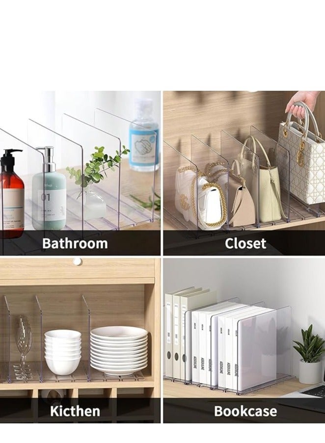 Purse Organizer Closet Organizer Clear Bag Organizer for Closet, Acrylic Bag Display Stand Rack for Handbag Pouch Wallet, Adjustable Shelf Separator Dividers for Kitchen Pantry,Cabinet,Clothes Wardrobe,Bookshelf  - Image 5