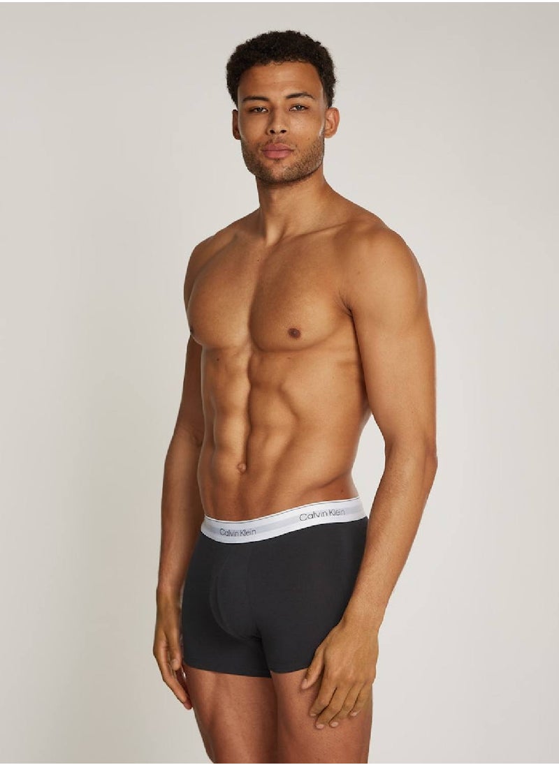 CALVIN KLEIN Men's 3 Pack Trunks - Modern Cotton - Cotton, Black  - Image 2