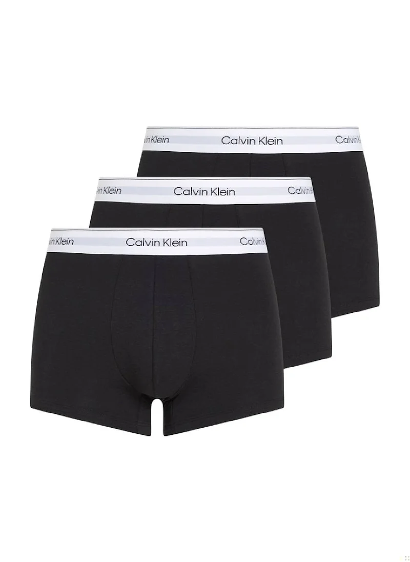 CALVIN KLEIN Men's 3 Pack Trunks - Modern Cotton - Cotton, Black