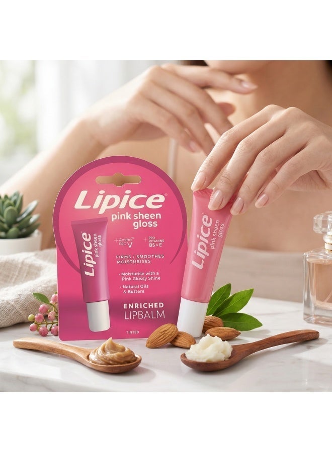 lipice Pink Sheen Gloss Enriched Lip balm 10 ml ,Pack of 4 - Image 4