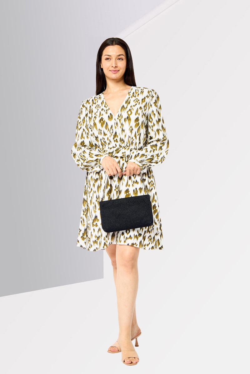 Scotch & Soda Women Allover Print Mini Dress, Multicolor - Image 2