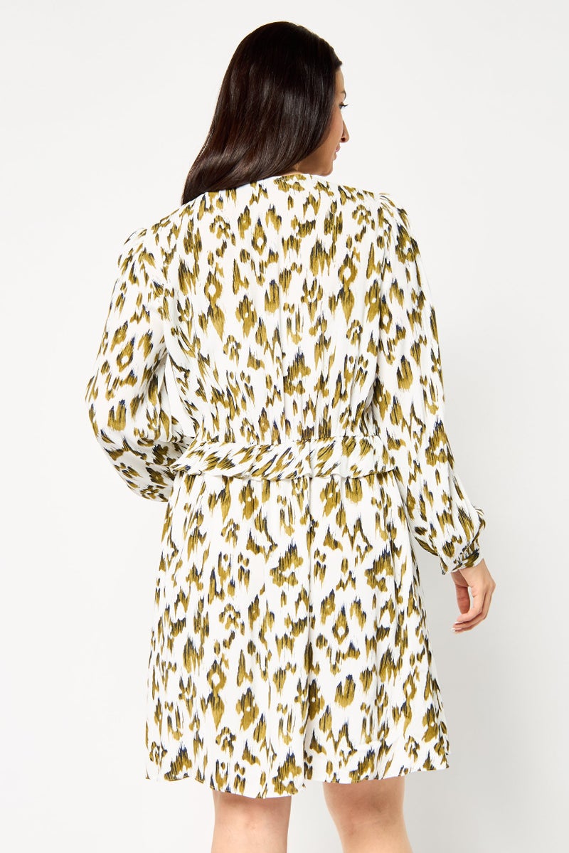 Scotch & Soda Women Allover Print Mini Dress, Multicolor - Image 4