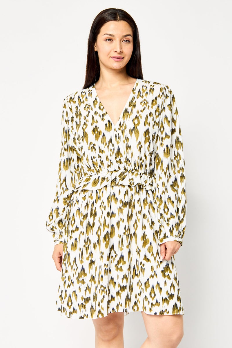 Scotch & Soda Women Allover Print Mini Dress, Multicolor - Image 1