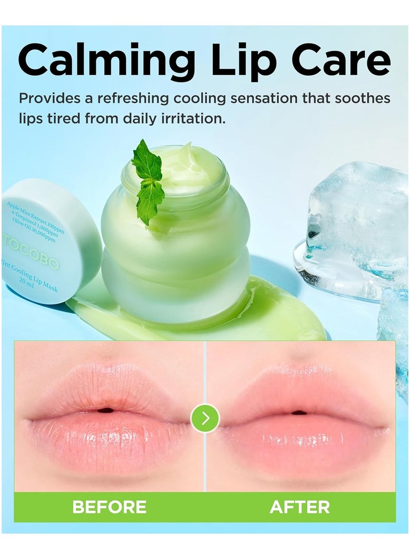 Tocobo Mint Cooling Lip Mask – Korean Overnight Lip Treatment with Apple Mint, Tea Tree & Olive Oil – Soothing, Hydrating, Refreshing Balm – Soft Melting Texture, Fresh Herb Scent, 0.5 oz. - Image 3