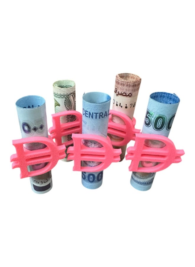 Remal 3D 5 Pack Eid Money Clip New UAE Dirham Symbol Eidiyah Holder Eid Mubarak Decoration Gift for Cash and Kids طقم ٥ علب عيدية رمز الدرهم الاماراتي الجديد هدية نقود ديكور العيد  - Image 2