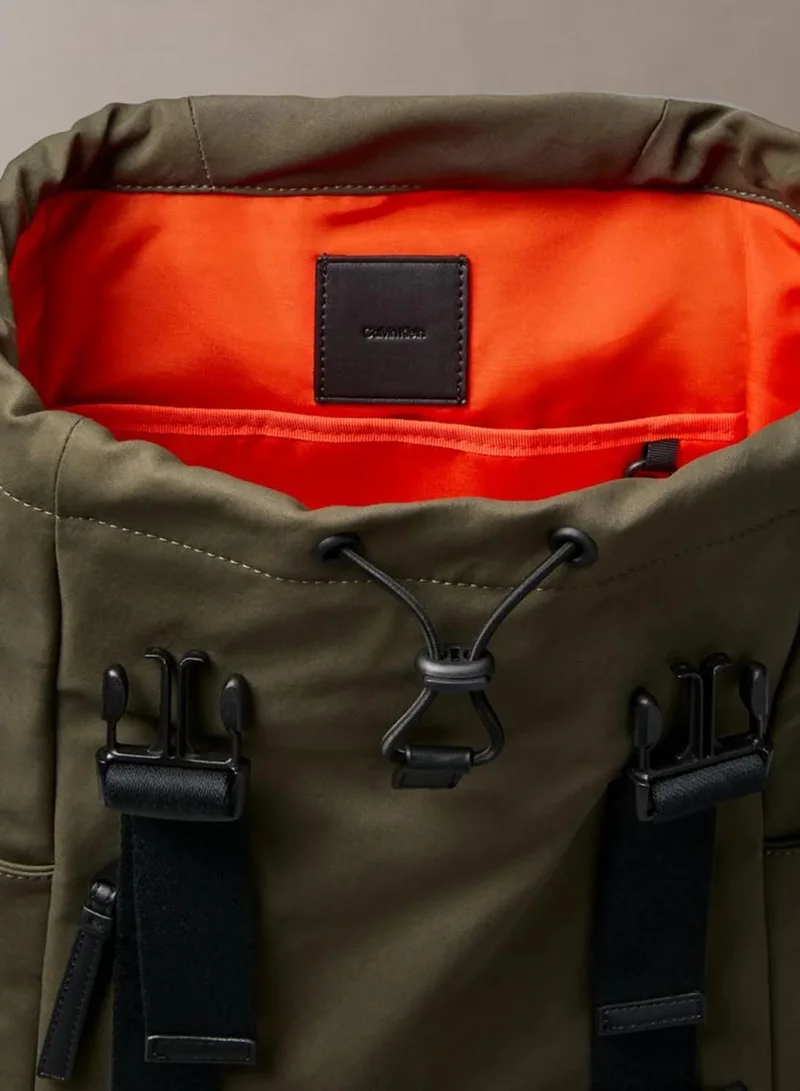 Calvin Klein DEEP OLIVE Canvas Backpack for Men | Best Price UAE