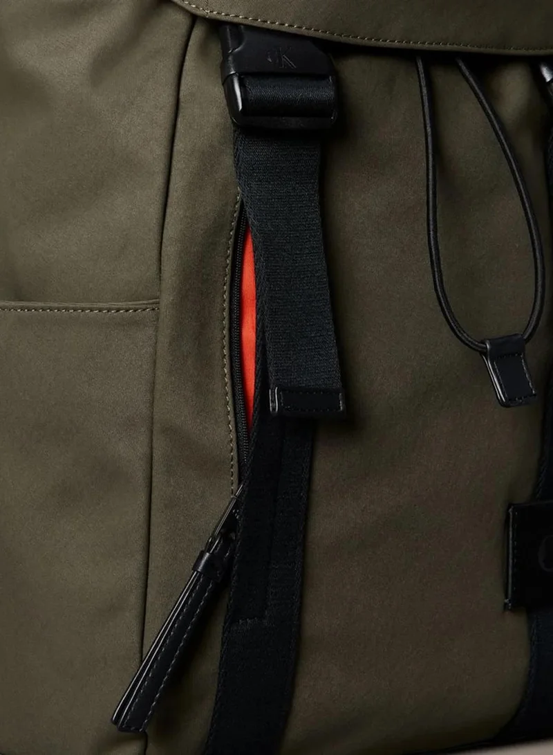 Calvin Klein DEEP OLIVE Canvas Backpack for Men | Best Price UAE