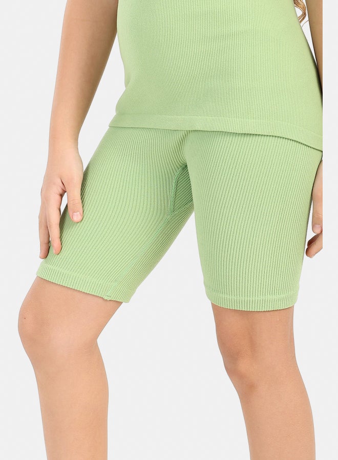 Carina Girly Ribbed Cycling Shorts - Image 2