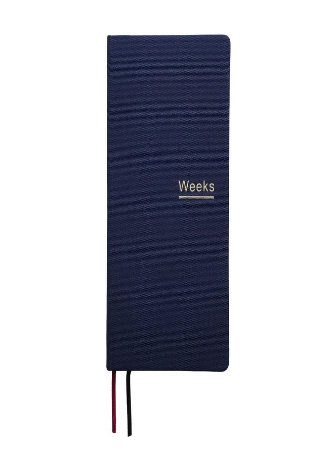 receip Undated Weekly Planner Notebook Pocket Organizer Appointment Book Journal Notebook A6 Week Plan Notepad (Dark Blue) - Image 1